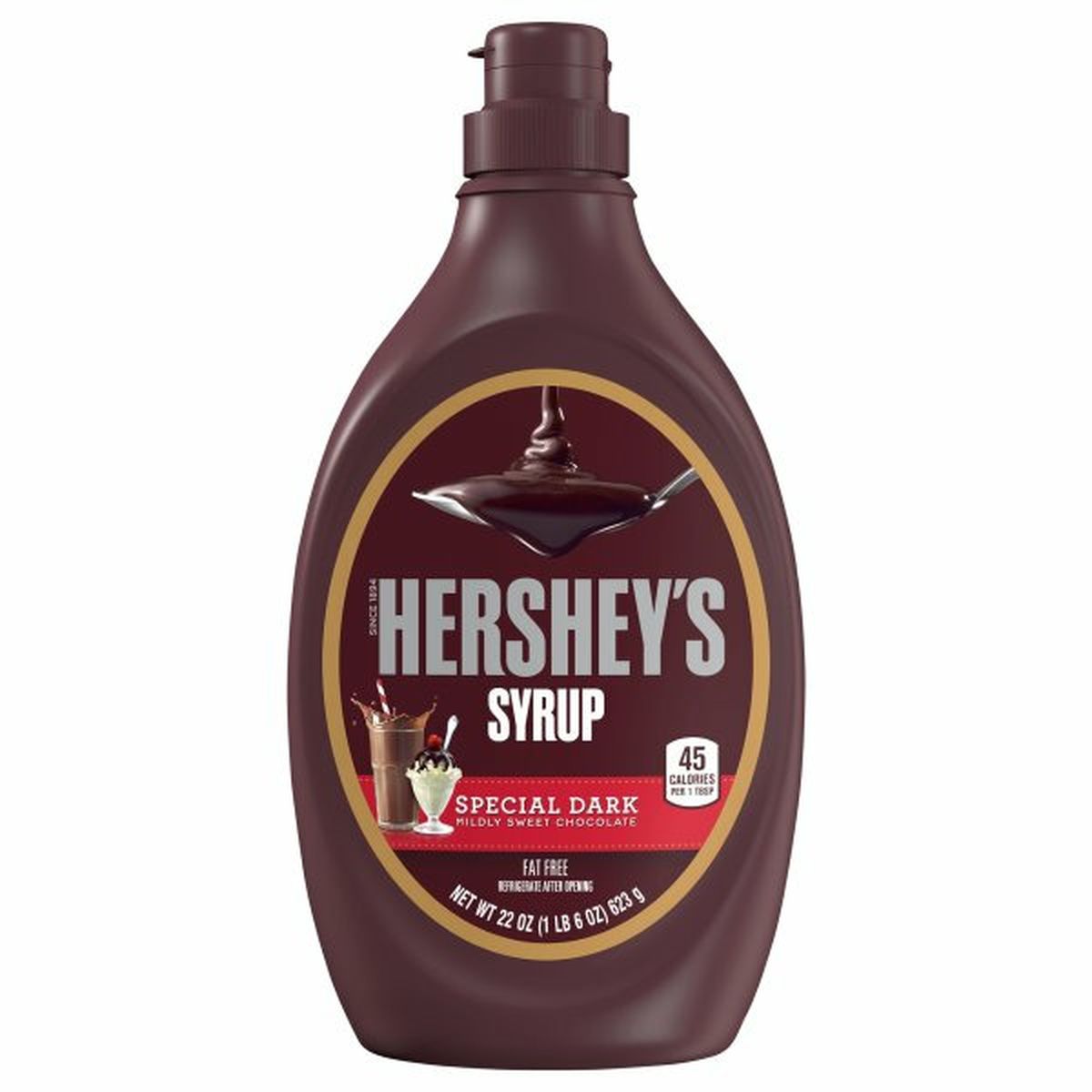 Calories in Hershey's Syrup, Fat Free, Special Dark