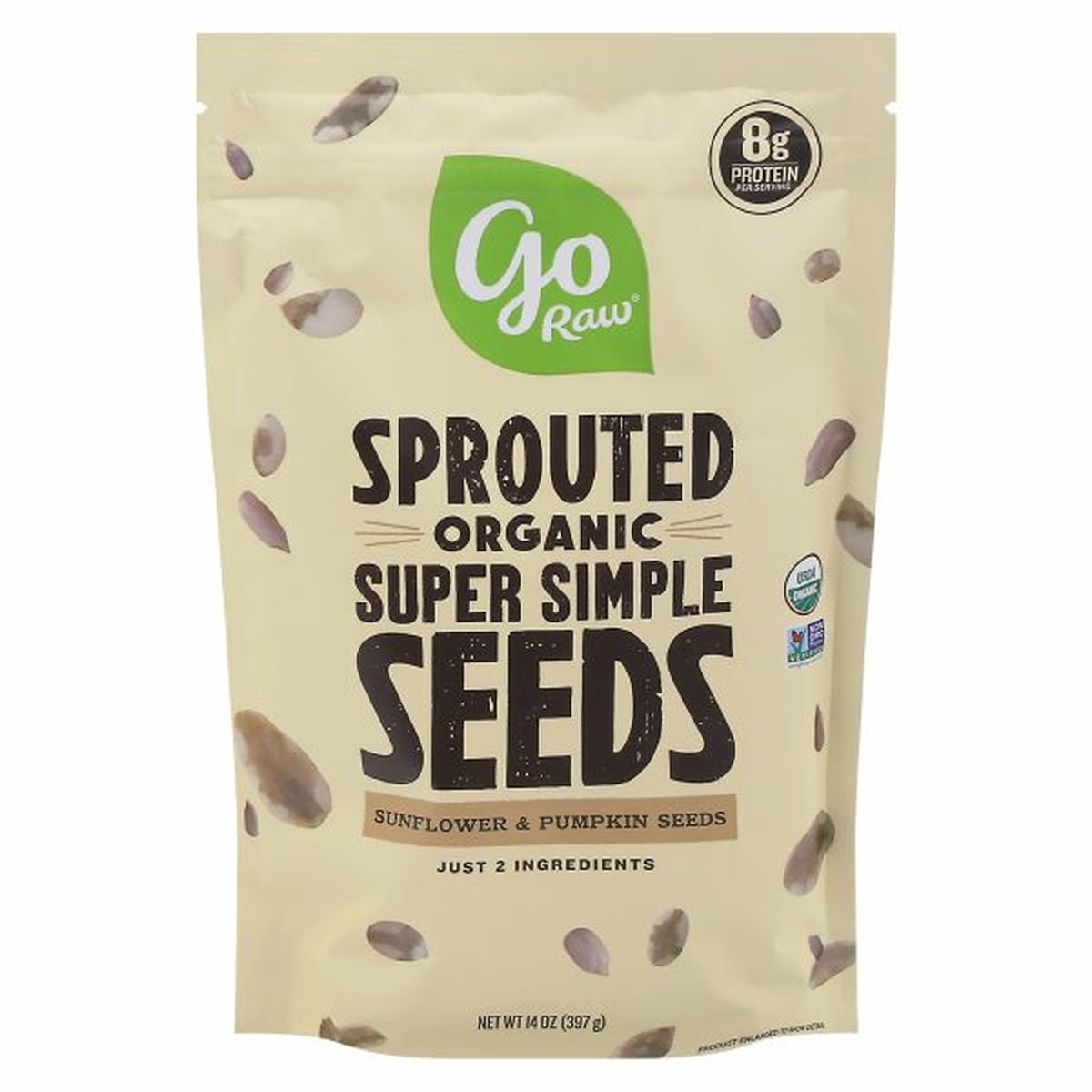 Calories in Go Raw Sunflower & Pumpkin Seeds, Sprouted