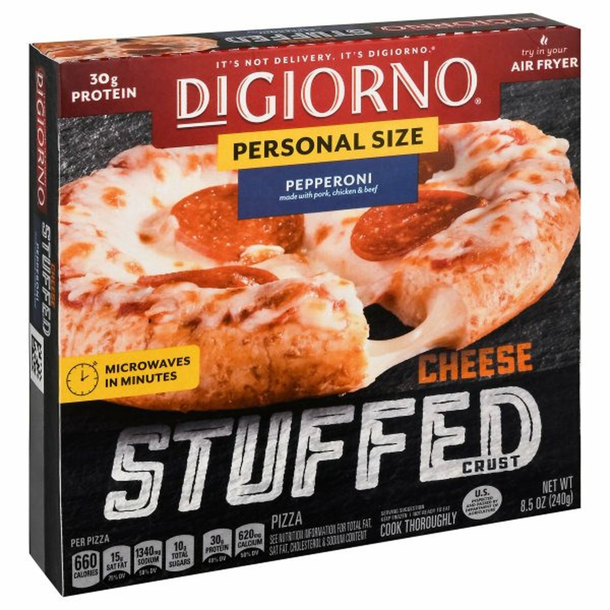 Calories in DiGiorno Pizza, Pepperoni, Cheese Stuffed Crust, Personal Size