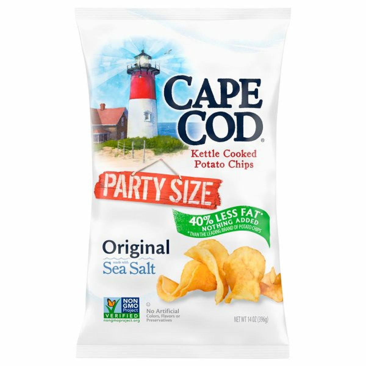 Calories in Cape Cods Potato Chips, Kettle Cooked, Original, Party Size