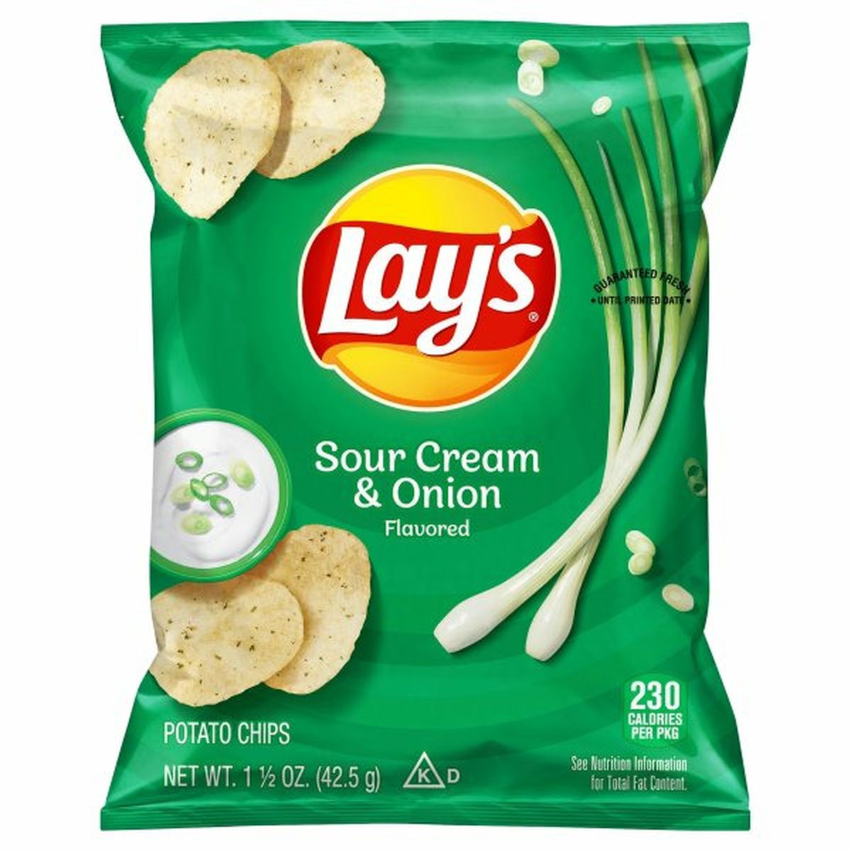 Calories in Lay's Potato Chips, Sour Cream & Onion