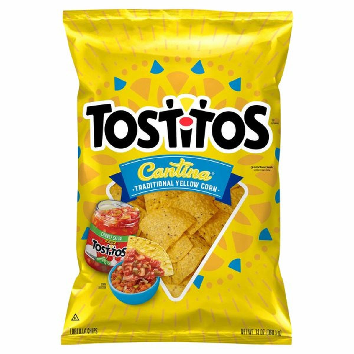 Calories in Tostitos Tortilla Chips, Cantina, Traditional Yellow Corn