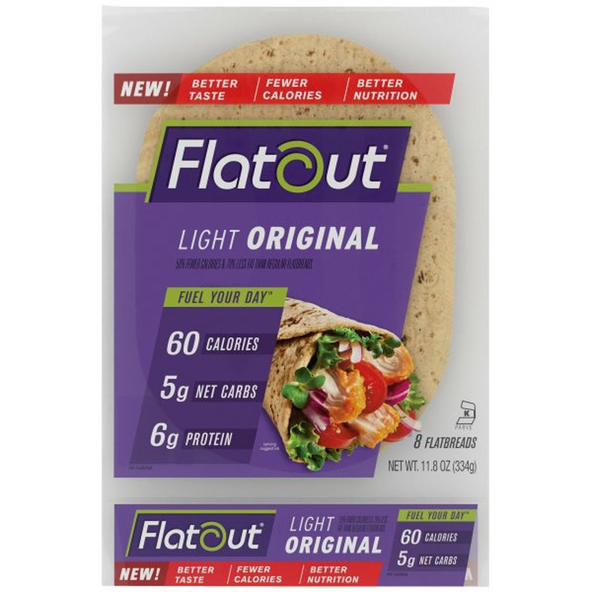 Calories in Flatout Light Original Flatbread