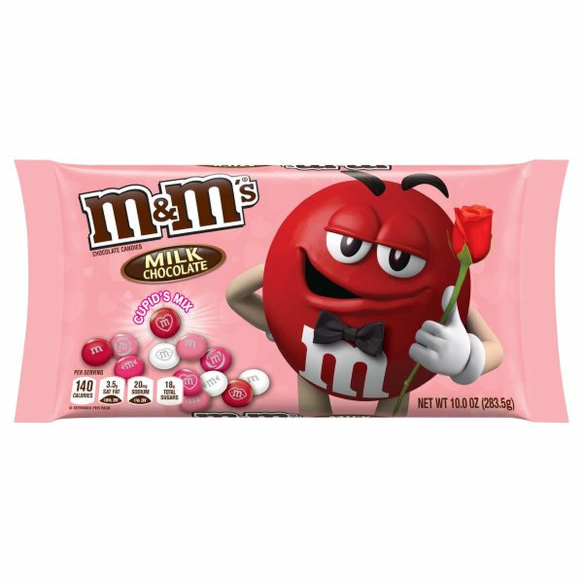 Calories in M&M's Cupid's Mix Milk Chocolate Valentine's Day Candy Bag