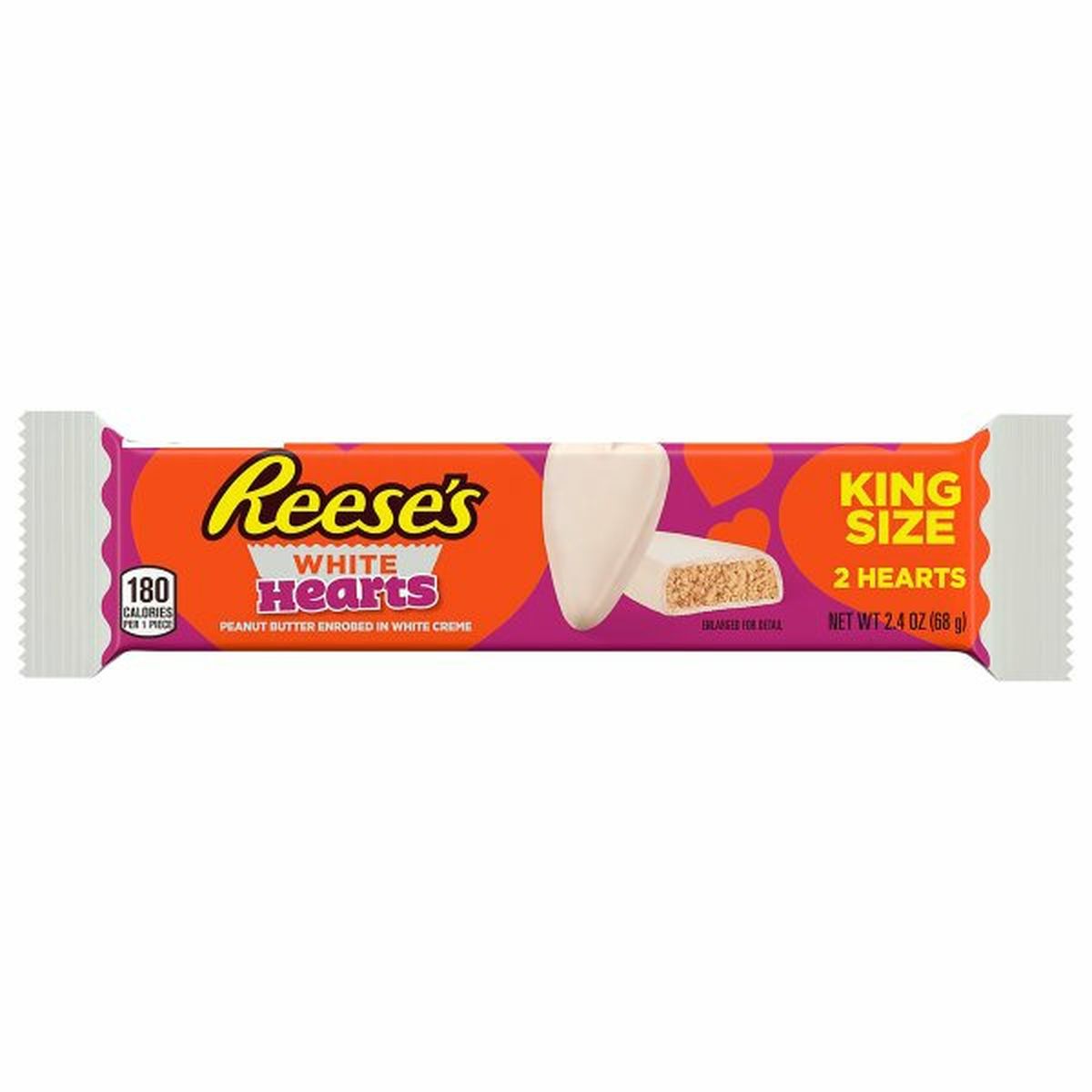 Calories in Reese's White, Hearts, King Size