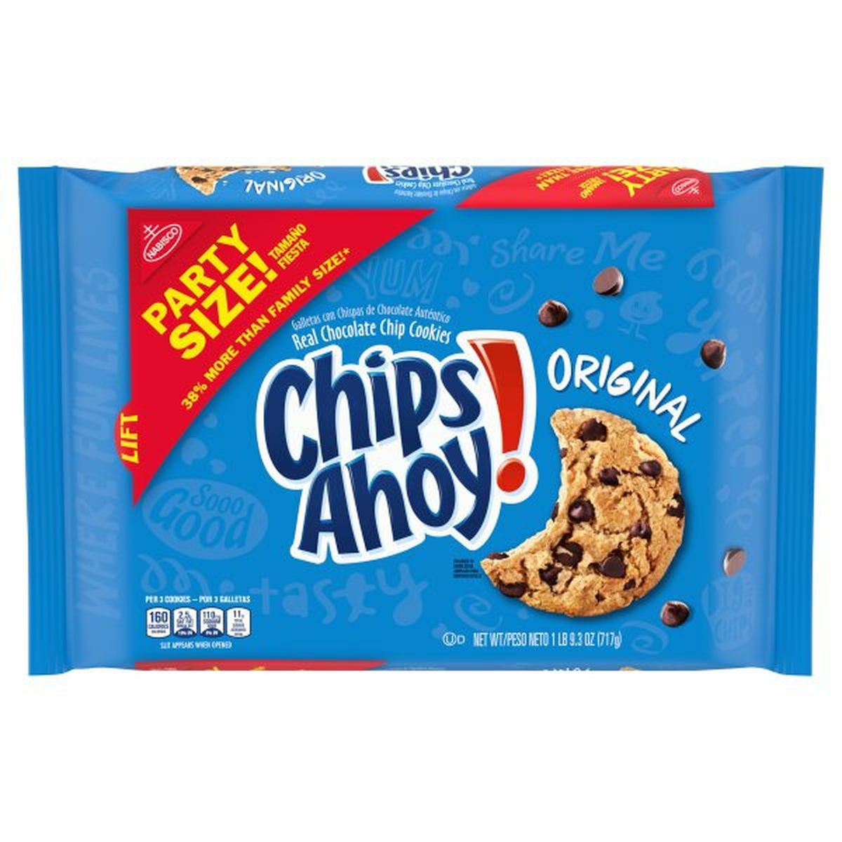 Calories in Chips Ahoy! Cookies, Original, Party Size