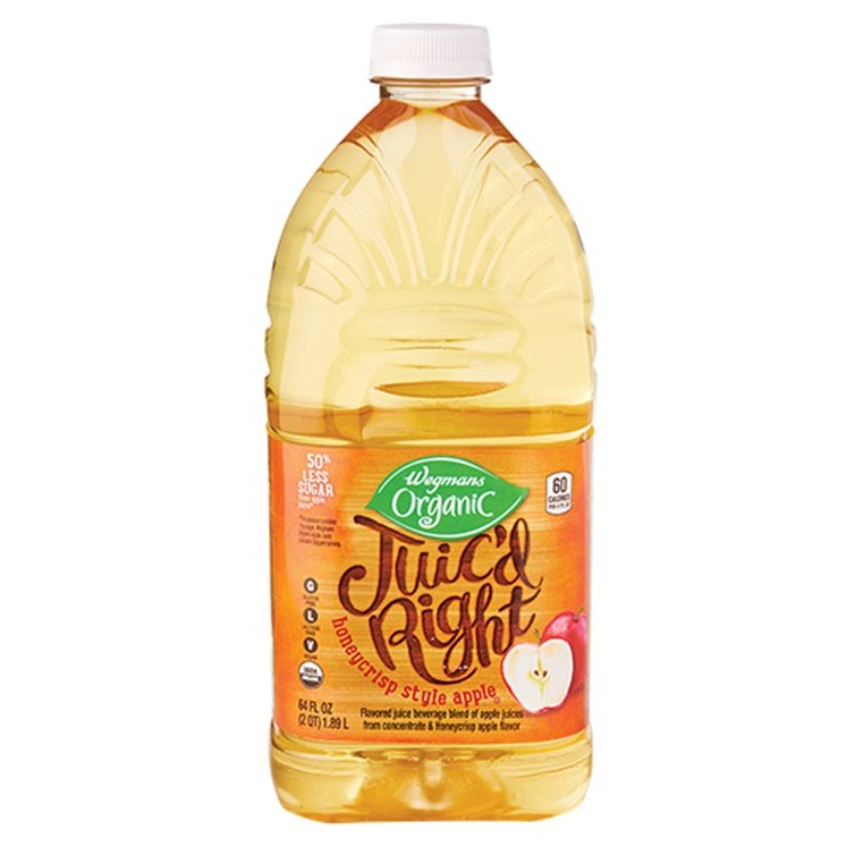 Calories in Wegmans Organic Juic'd Right, Honeycrisp Style Apple