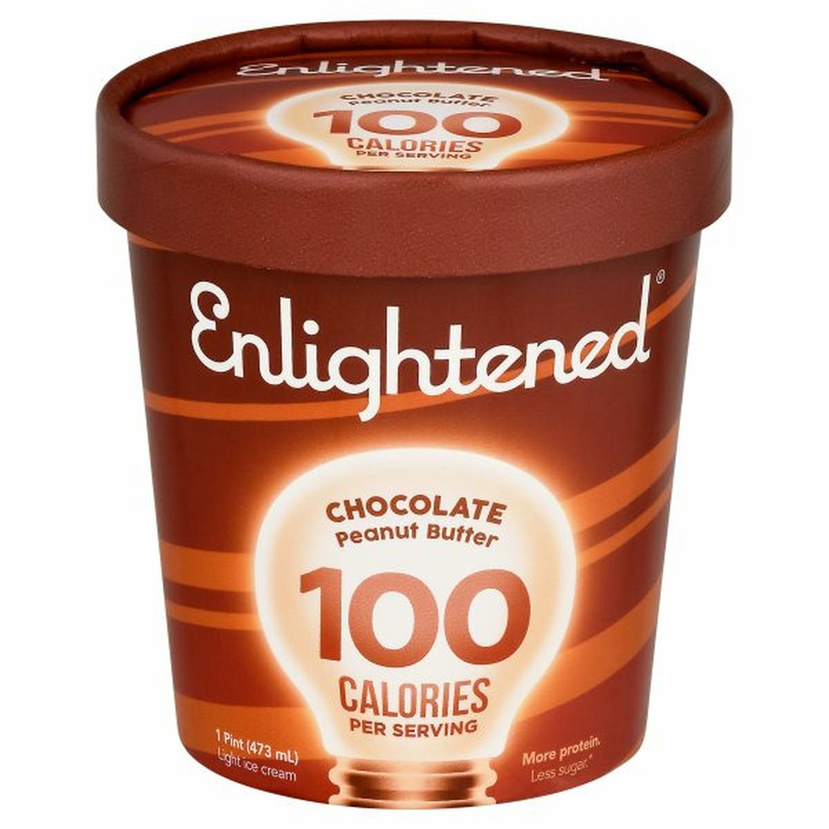 Calories in Enlightened Ice Cream, Chocolate Peanut Butter