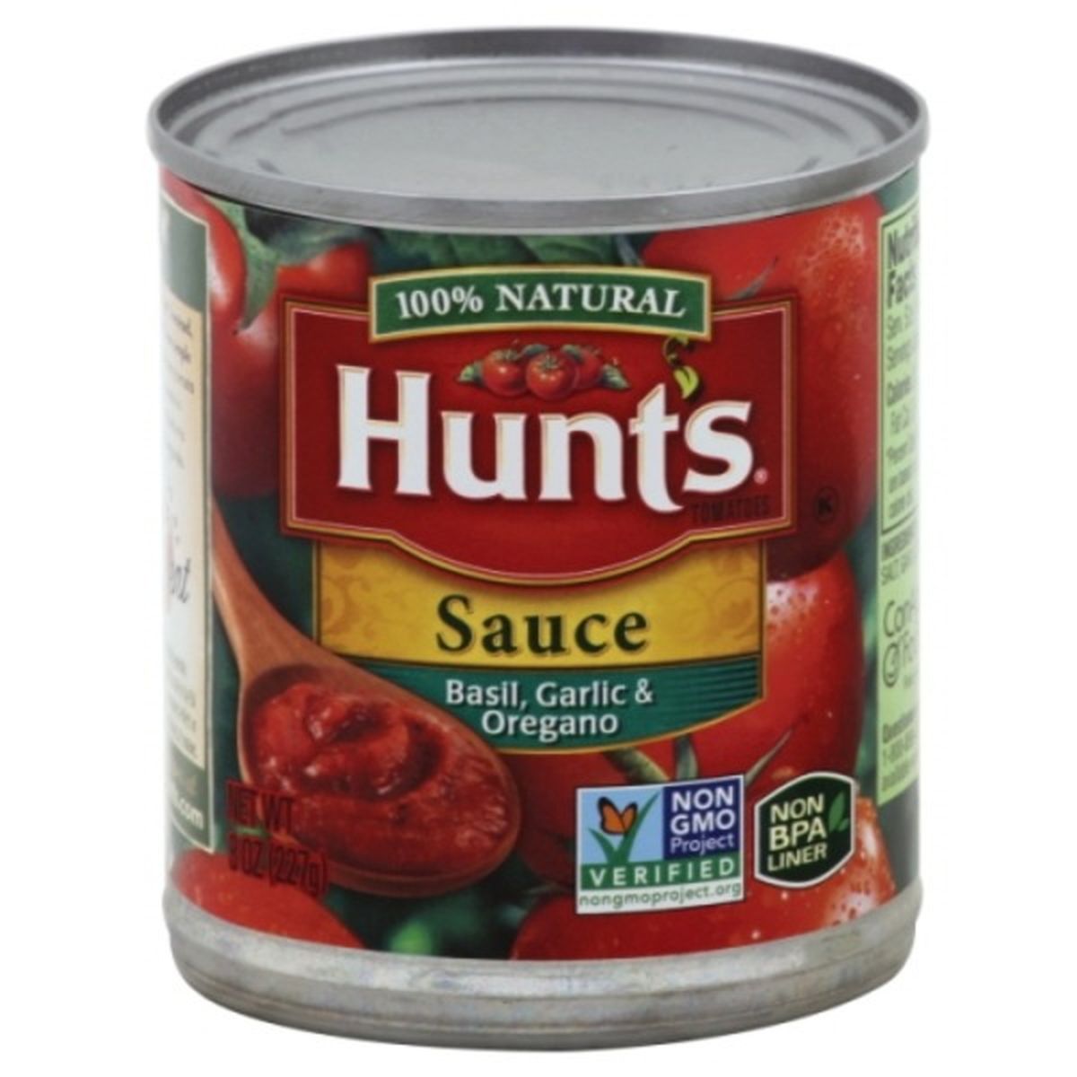 Calories in Hunt's Tomato Sauce, Basil, Garlic & Oregano