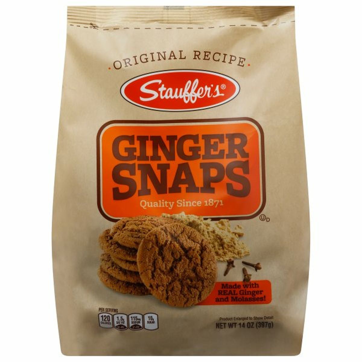 Calories in Stauffer's Ginger Snaps, Original Recipe