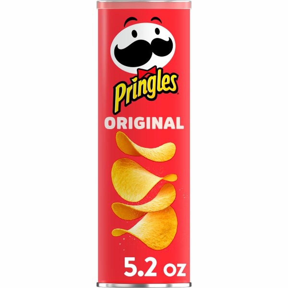 Calories in Pringles Salty Snacks Pringles Potato Crisps Chips, Original, Snacks On The Go, 5.2oz