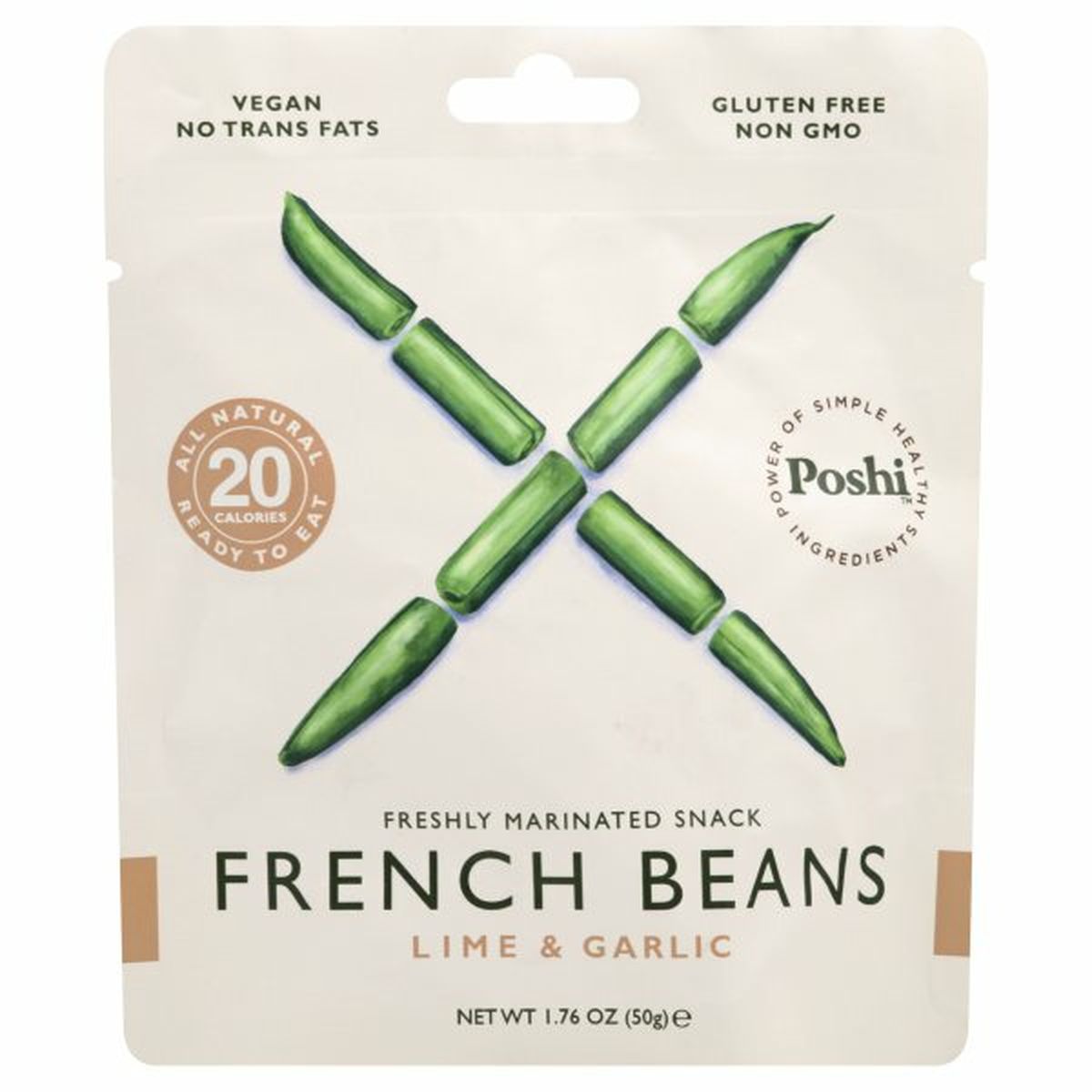 Calories in Poshi French Beans, Lime & Garlic