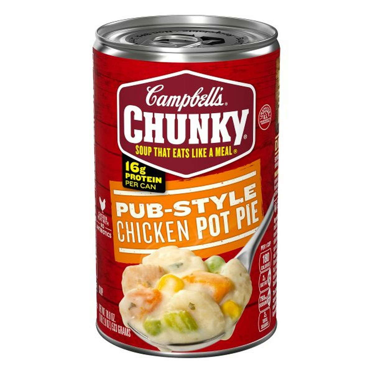 Calories in Campbell'ss Chunkys Soup, Chicken Pot Pie, Pub-Style