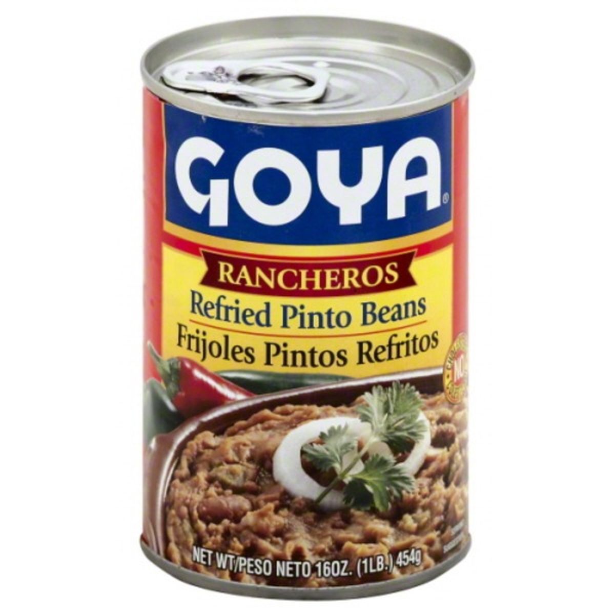 Calories in Goya Rancheros Pinto Beans, Refried