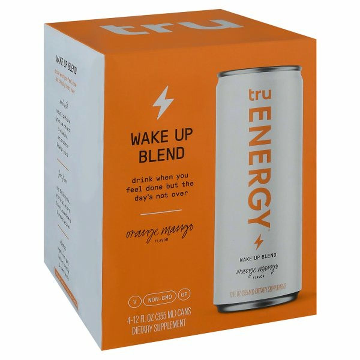 Calories in Tru Energy Drink, Orange Mango Flavor, Wake Up Blend