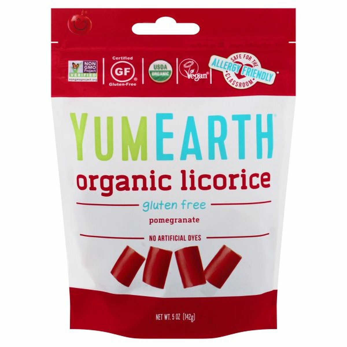 Calories in YumEarth Licorice, Organic, Pomegranate