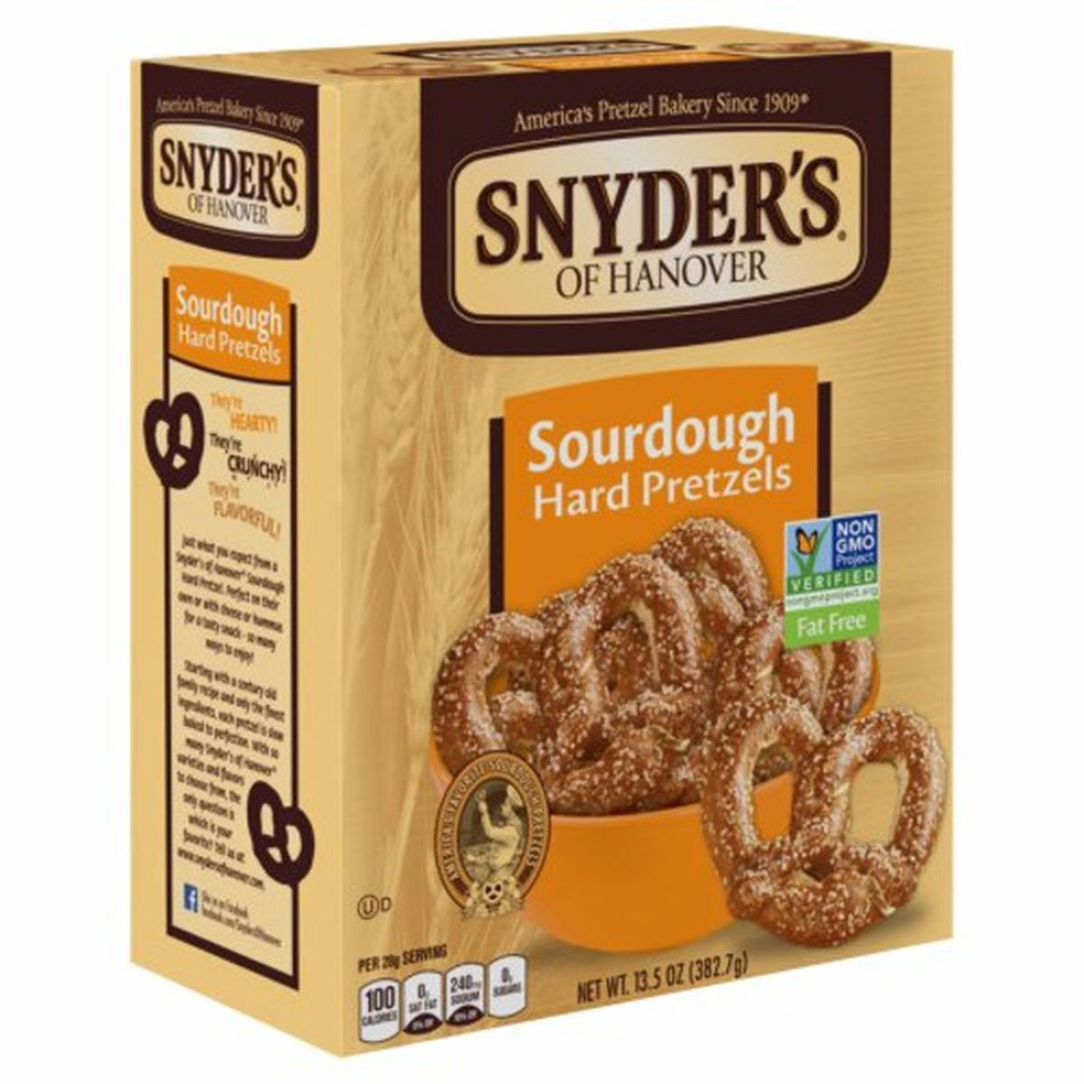 Calories in Snyder's of Hanovers Hard Pretzels, Sourdough