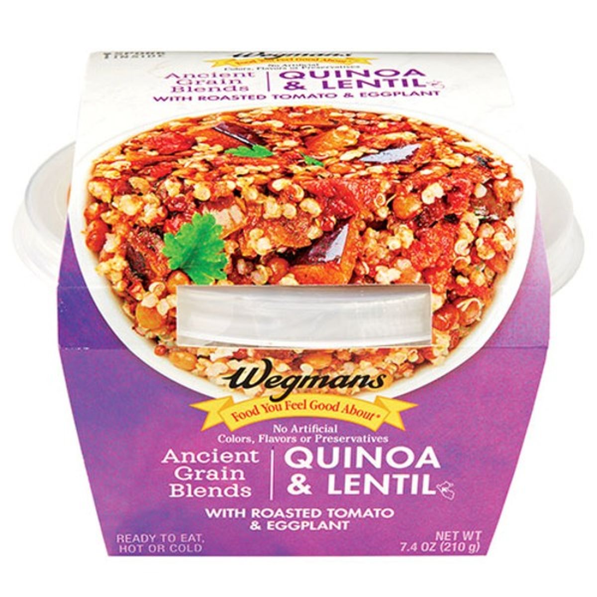Calories in Wegmans Quinoa & Lentil Ancient Grain with Roasted Tomato & Eggplant