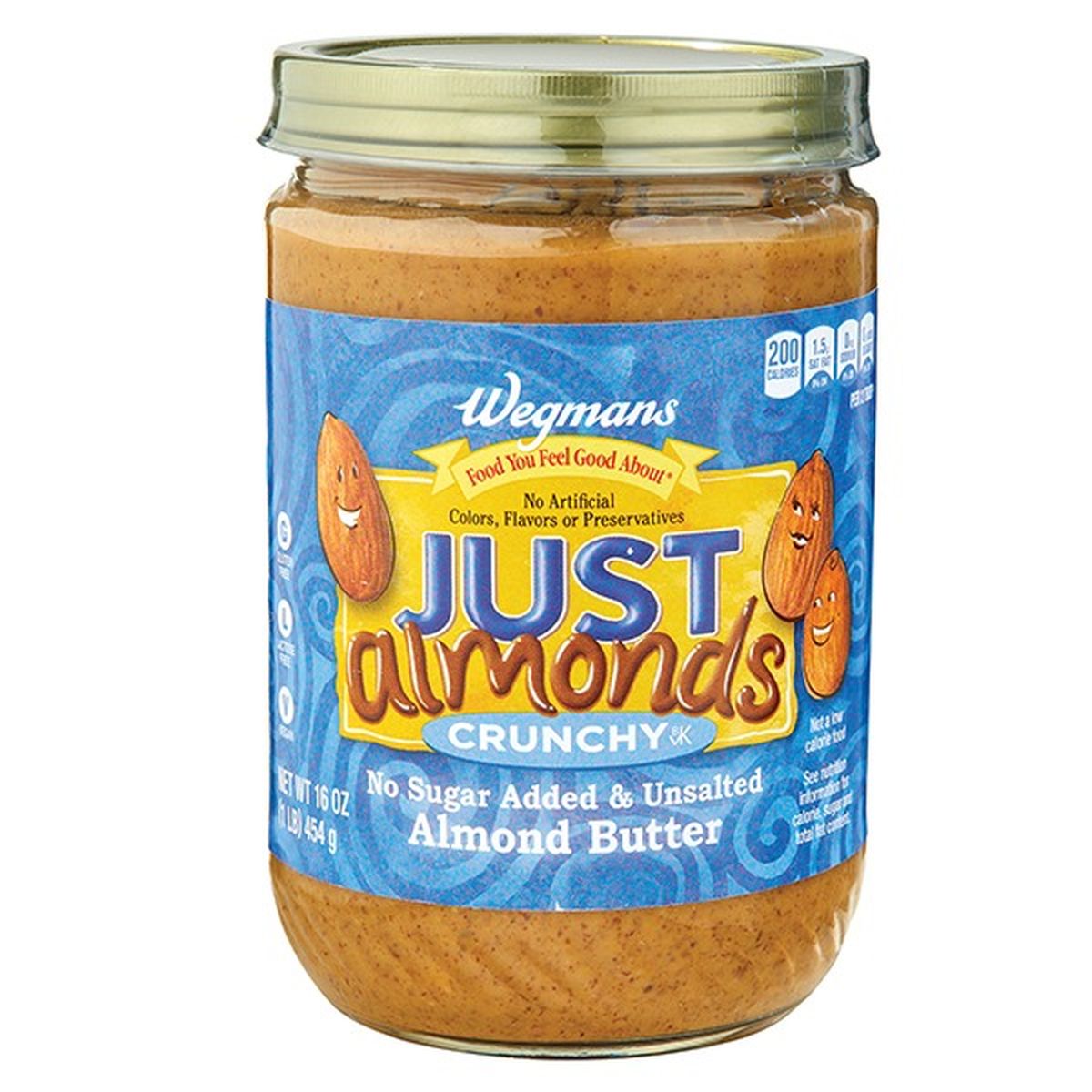 Calories in Wegmans Just Almonds Just Almonds Stir Crunchy Almond Butter