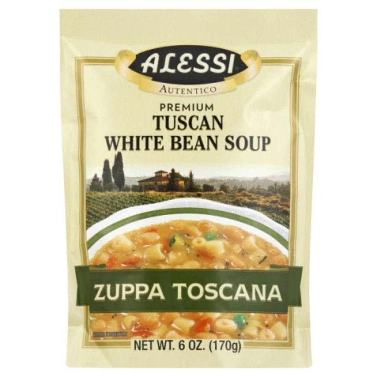 Calories in Alessi White Bean Soup, Premium, Tuscan, Zuppa Toscana