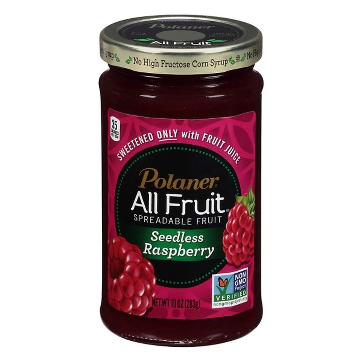 Calories in Polaner All Fruit Spreadable Fruit, Seedless Raspberry