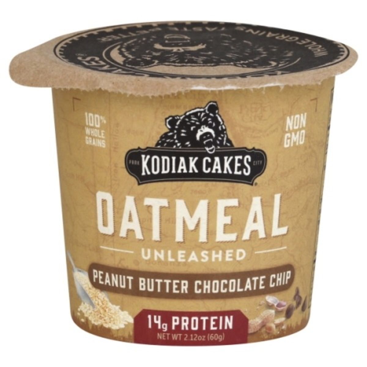 Calories in Kodiak Cakes Oatmeal Unleashed, Peanut Butter Chocolate Chip