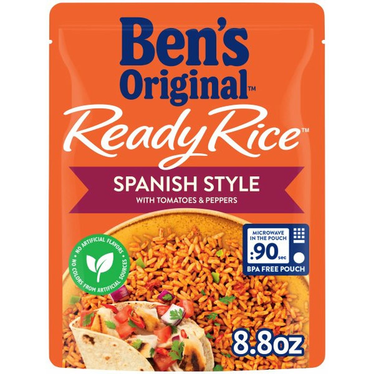 Calories in Ben's Original Ready Rice Rice with Tomatoes & Peppers, Spanish Style