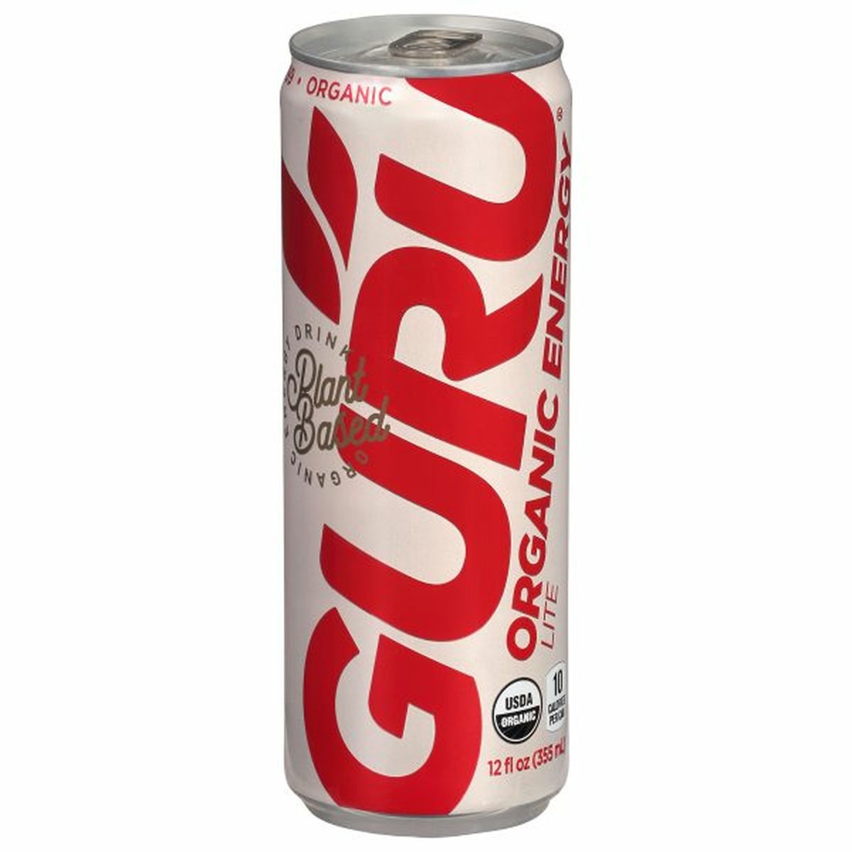 Calories in GURU Energy Drink, Organic, Lite