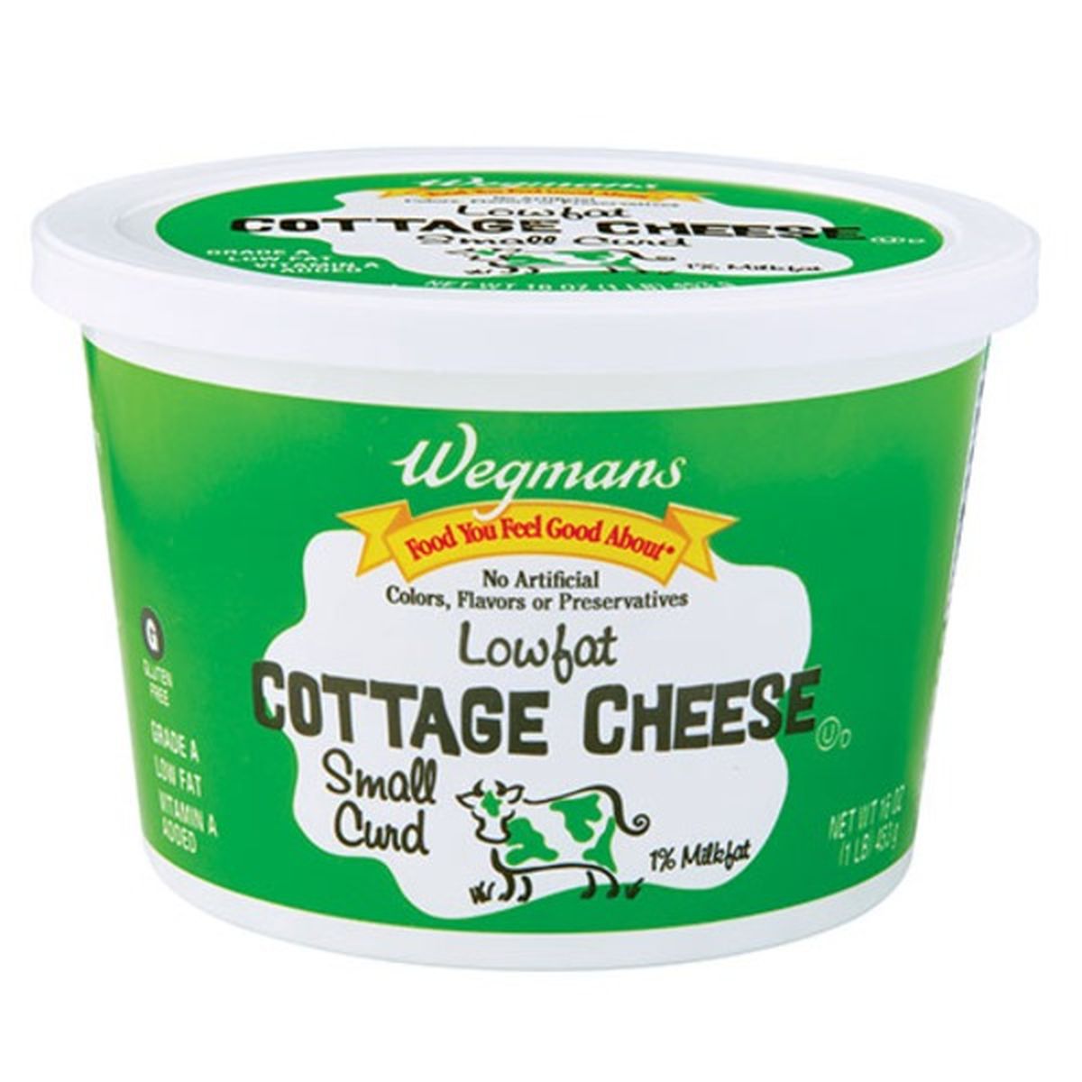 Calories in Wegmans Lowfat Small Curd Cottage Cheese, 1% Milkfat