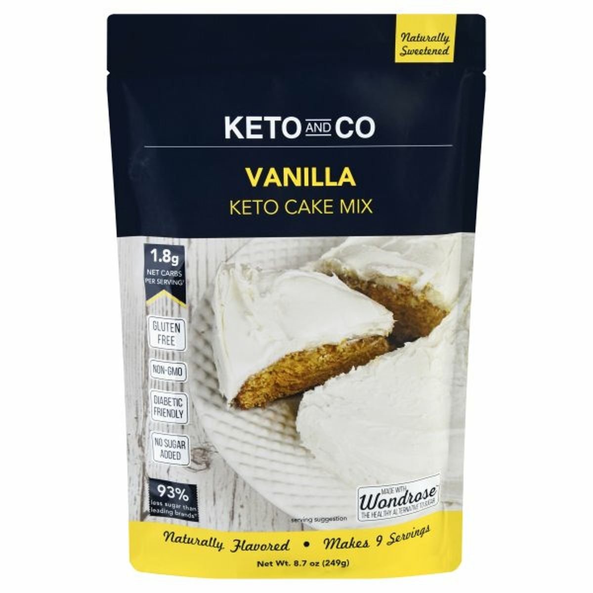 Calories in Keto And Co Keto Cake Mix, Vanilla