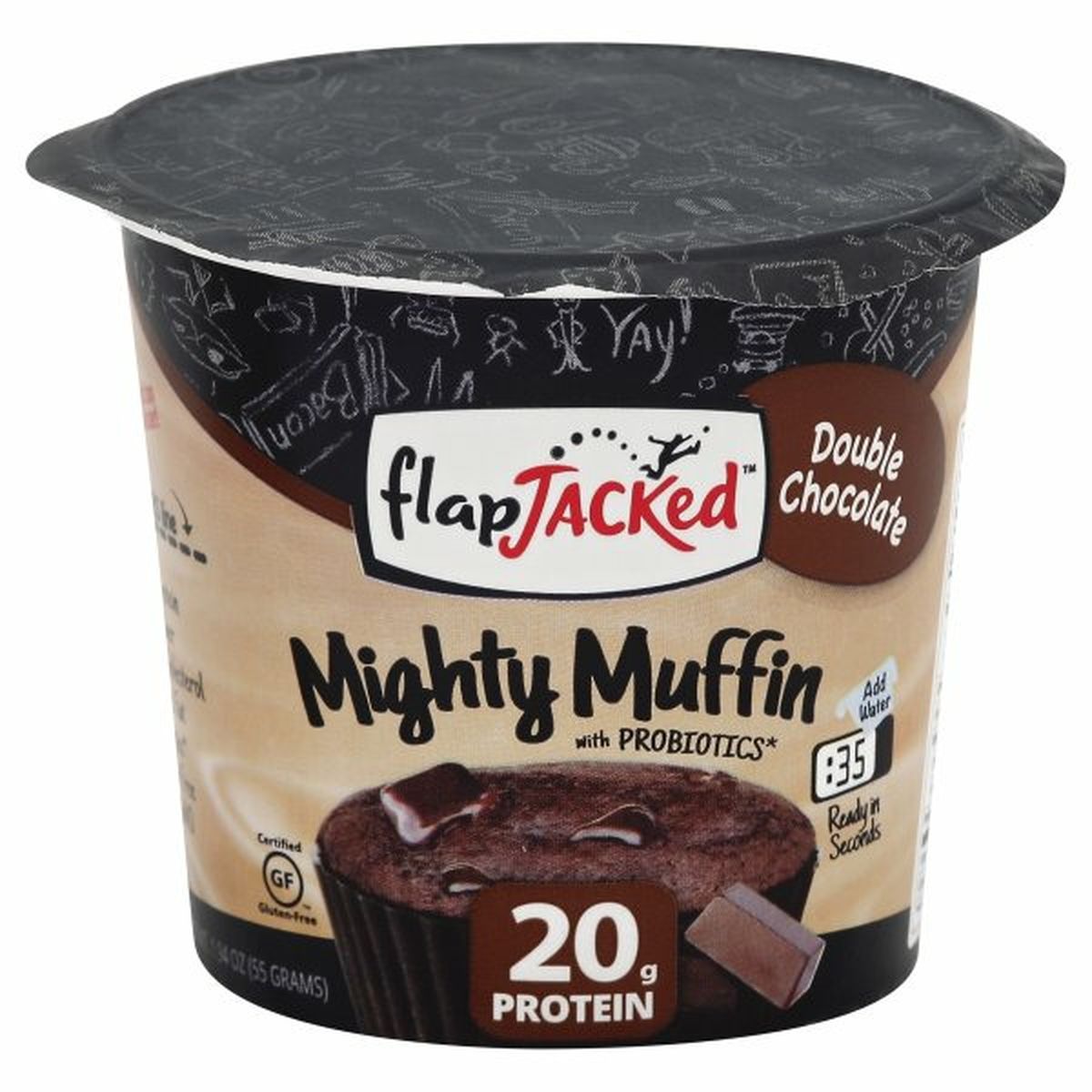 Calories in FlapJacked Mighty Muffin, Double Chocolate