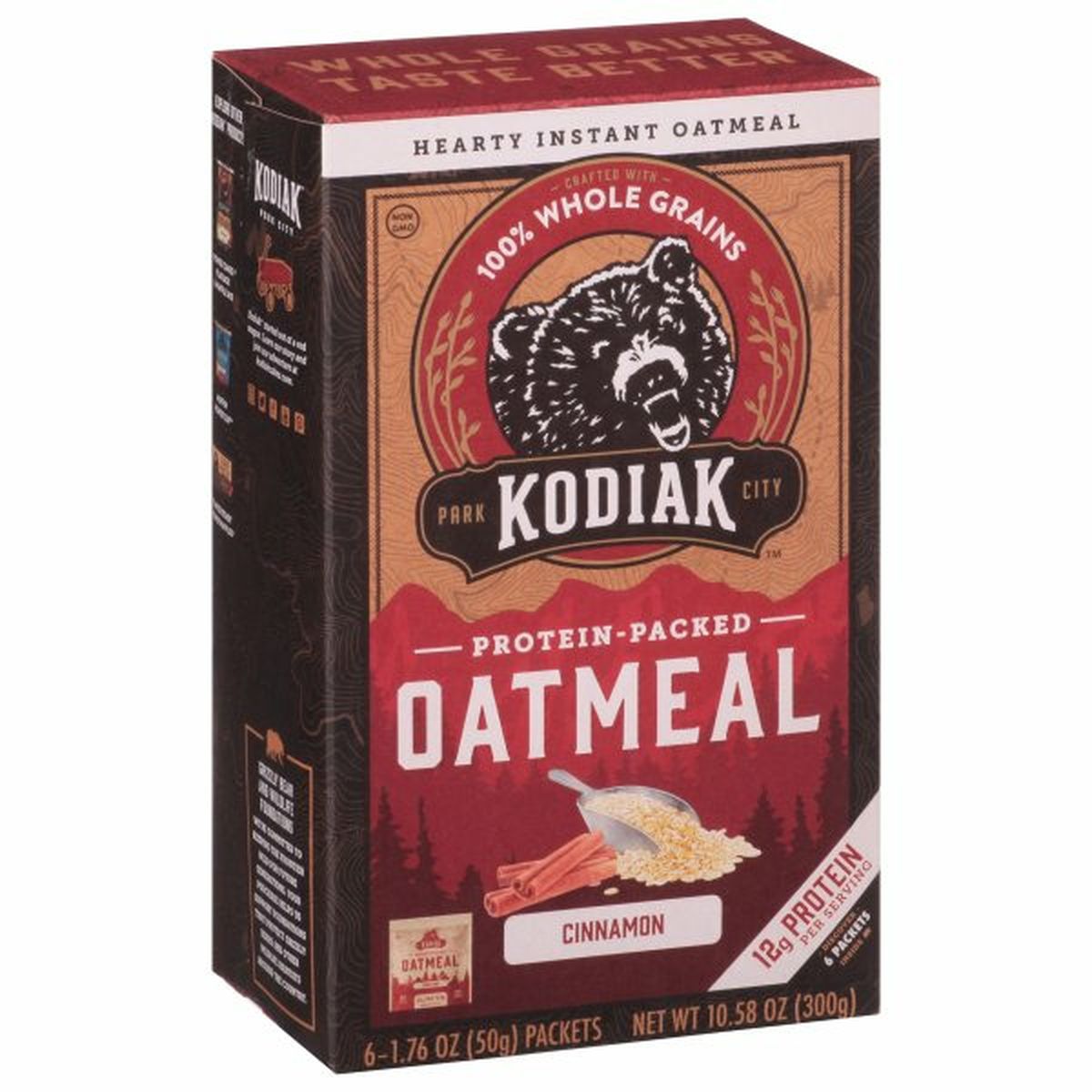 Calories in Kodiak Oatmeal, Cinnamon, Protein-Packed