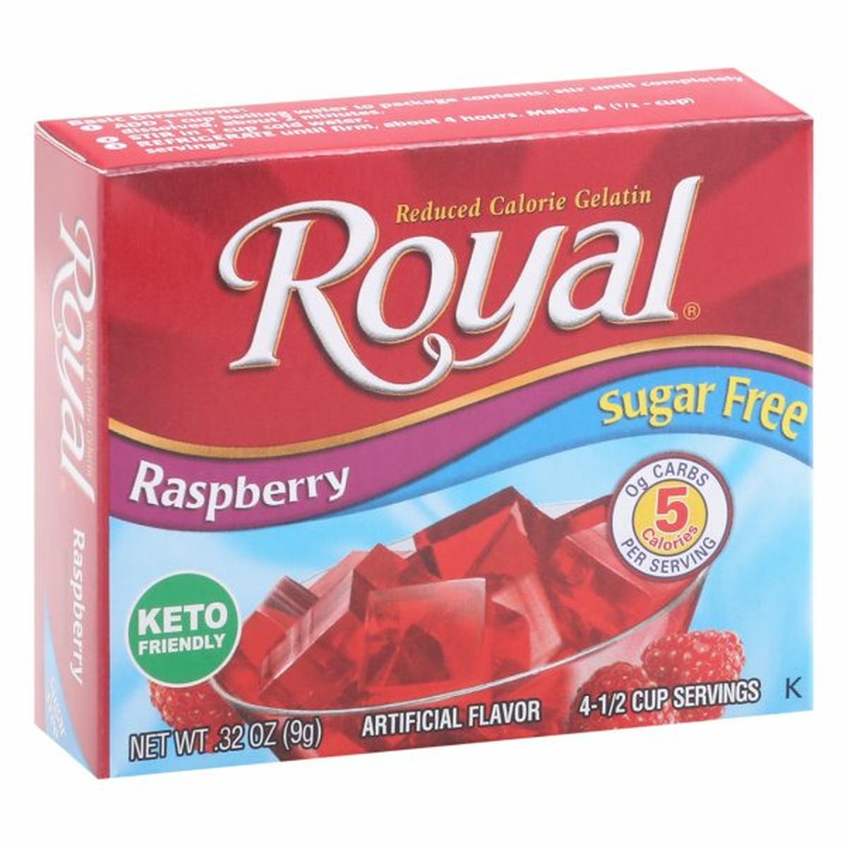 Calories in Royal Gelatin, Sugar Free, Raspberry