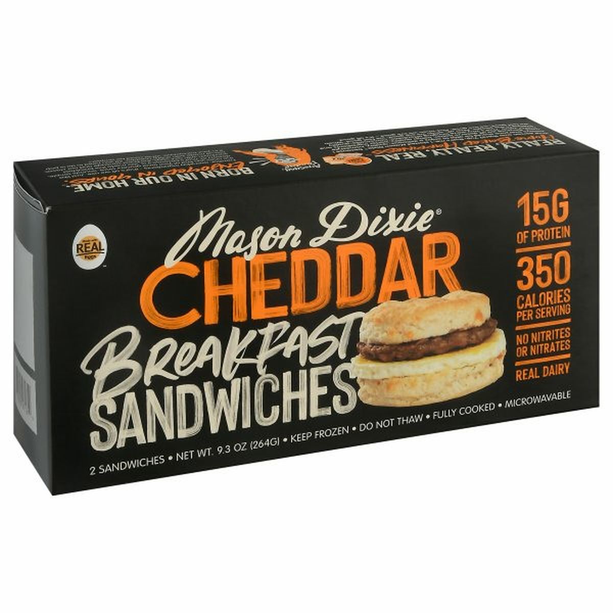 Calories in Mason Dixie Breakfast Sandwiches, Cheddar