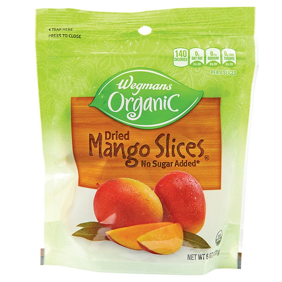 Calories in Wegmans Organic Dried Mango Slices
