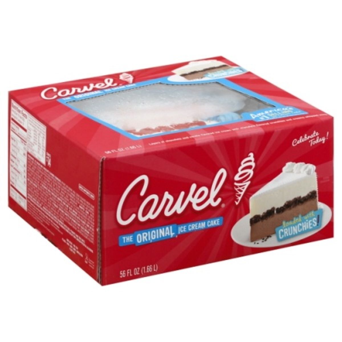 Calories in Carvel Ice Cream Cake, Double Crunch
