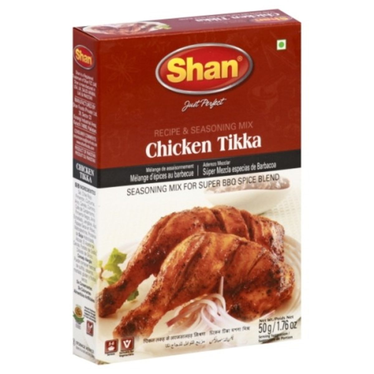 Calories in Shan Just Perfect Recipe & Seasoning Mix, Chicken Tikka