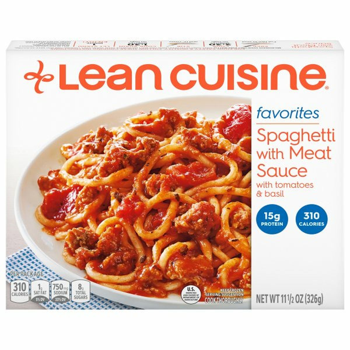 Calories in Lean Cuisine Spaghetti with Meat Sauce