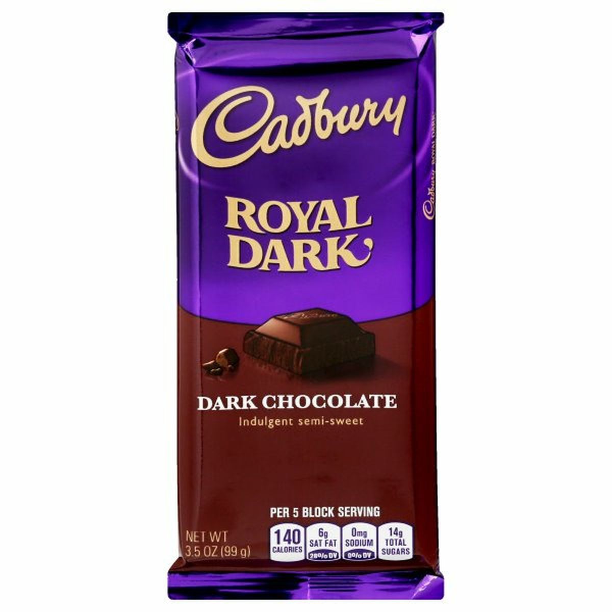 Calories in Cadbury Dark Chocolate, Royal Dark