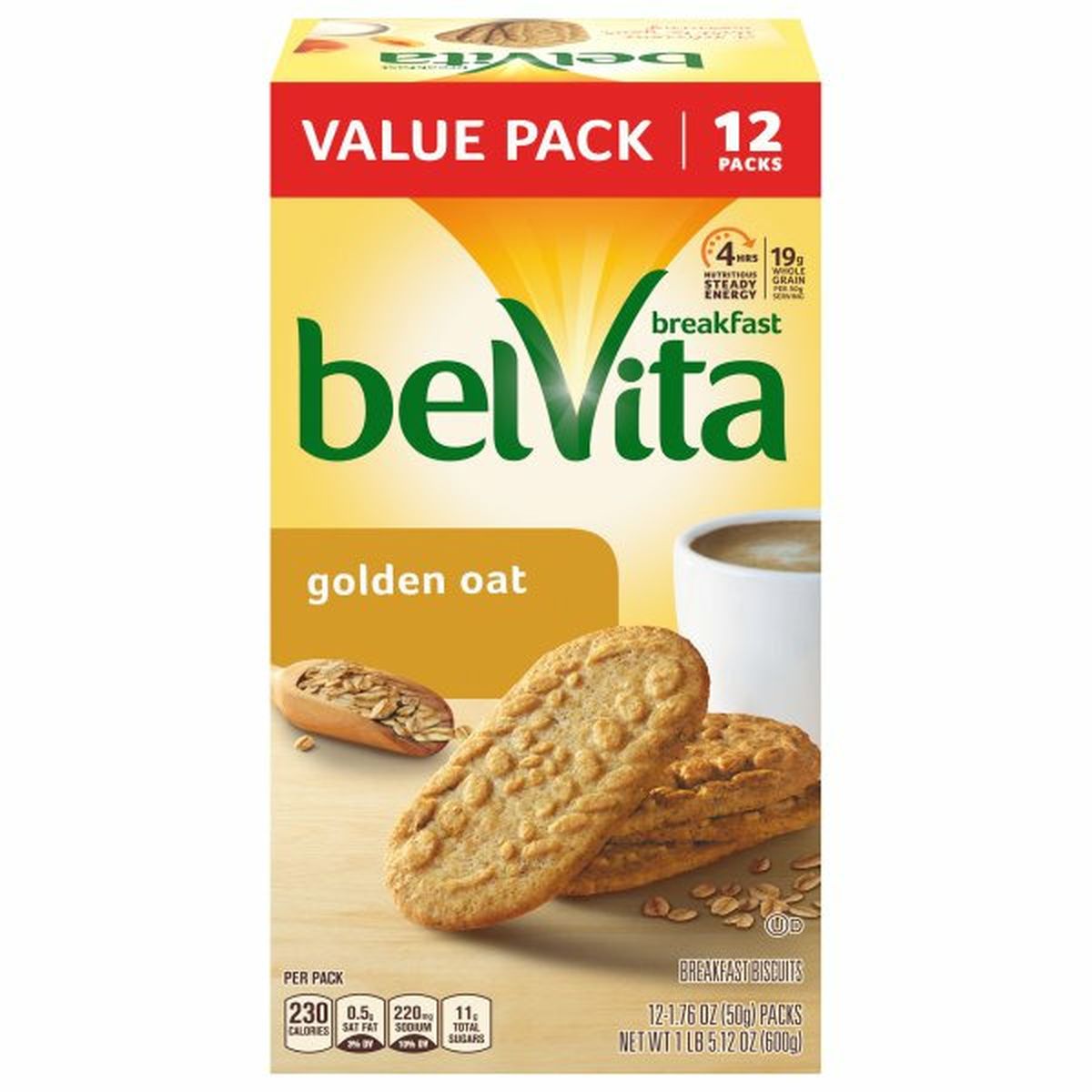 Calories in belVita Breakfast Biscuits, Golden Oat, Value Pack