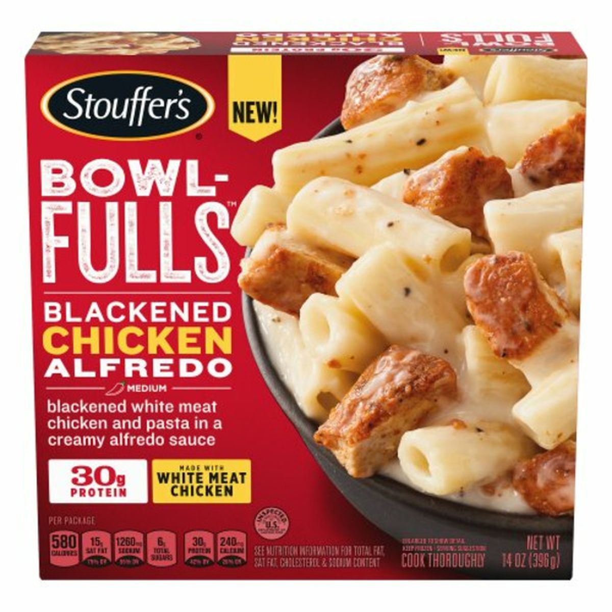 Calories in Stouffer's Blackened Chicken Alfredo, Medium