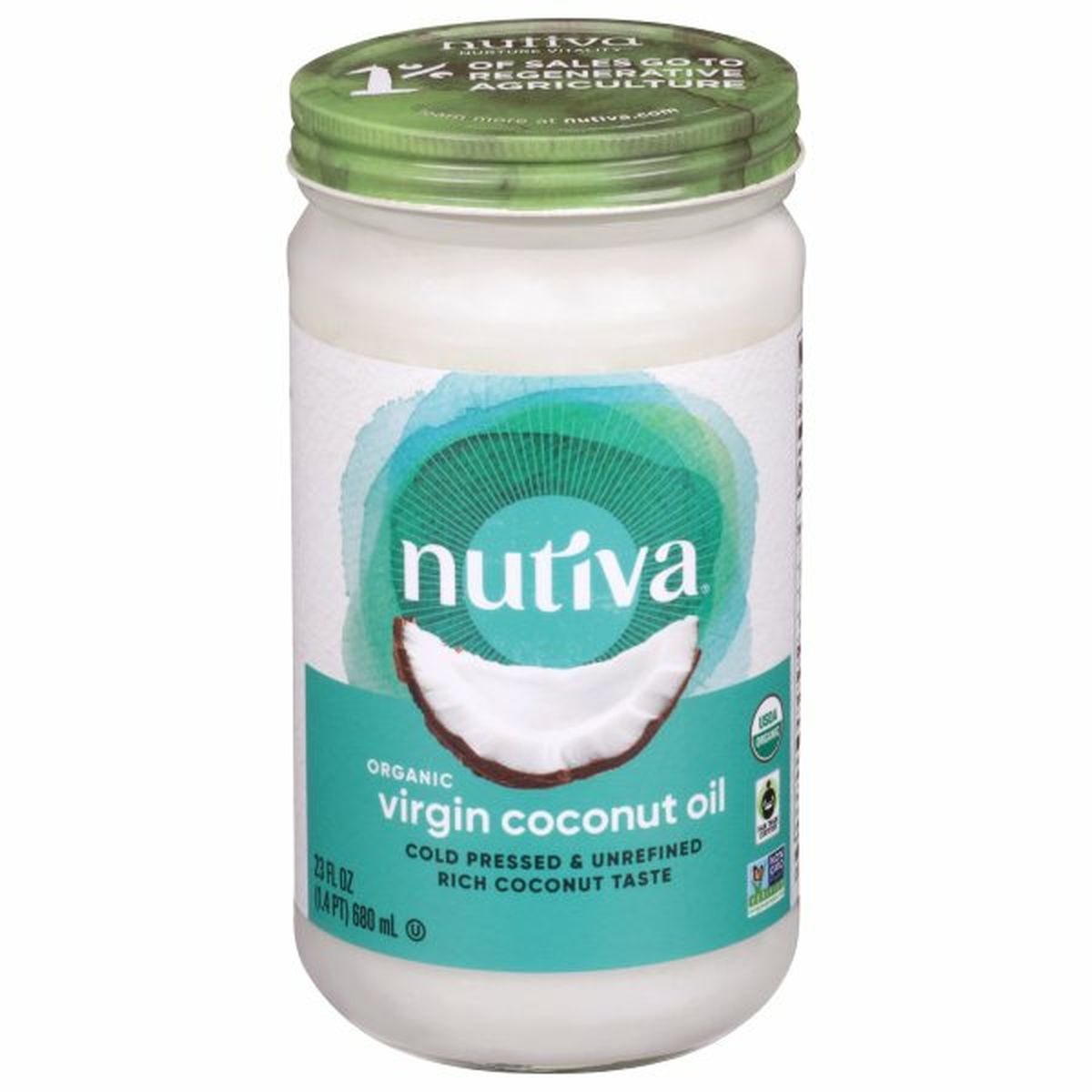 Calories in Nutiva Virgin Coconut Oil, Organic