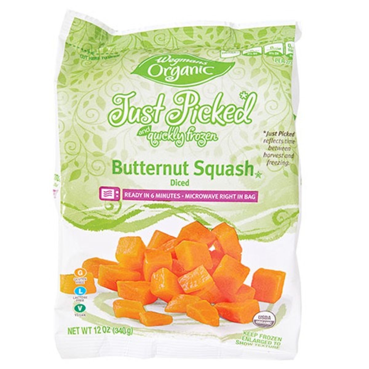 Calories in Wegmans Organic Diced Butternut Squash