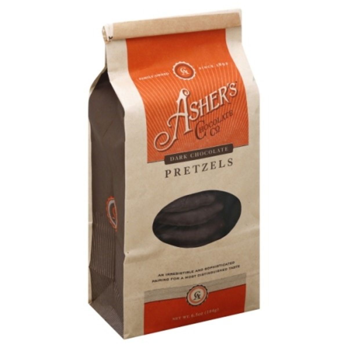 Calories in Asher's Pretzels, Dark Chocolate