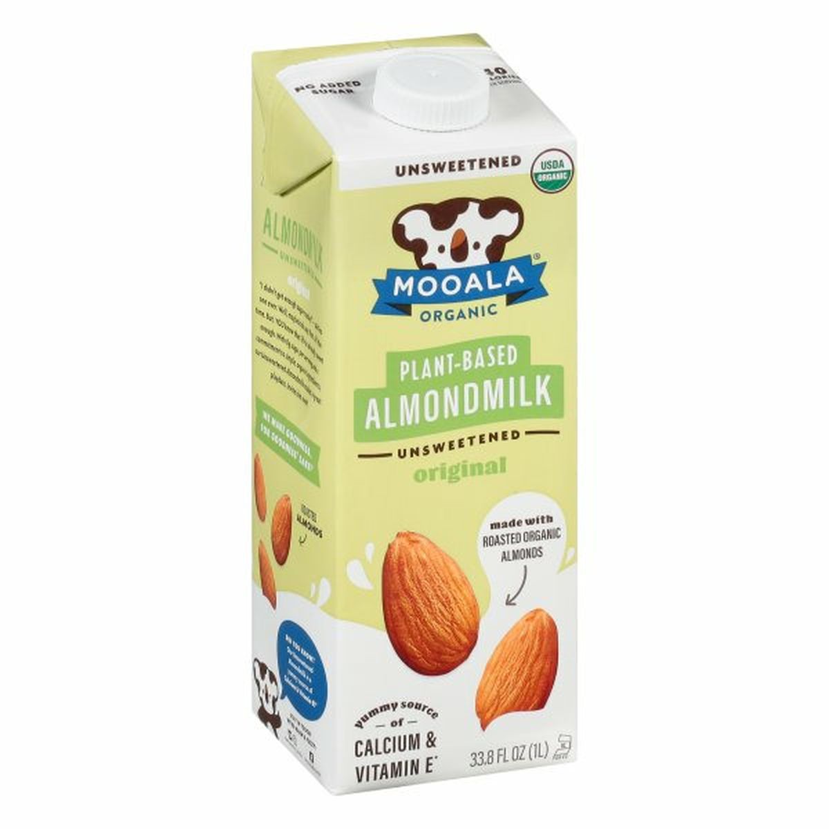Calories in Mooala Almondmilk, Plant-Based, Unsweetened, Original