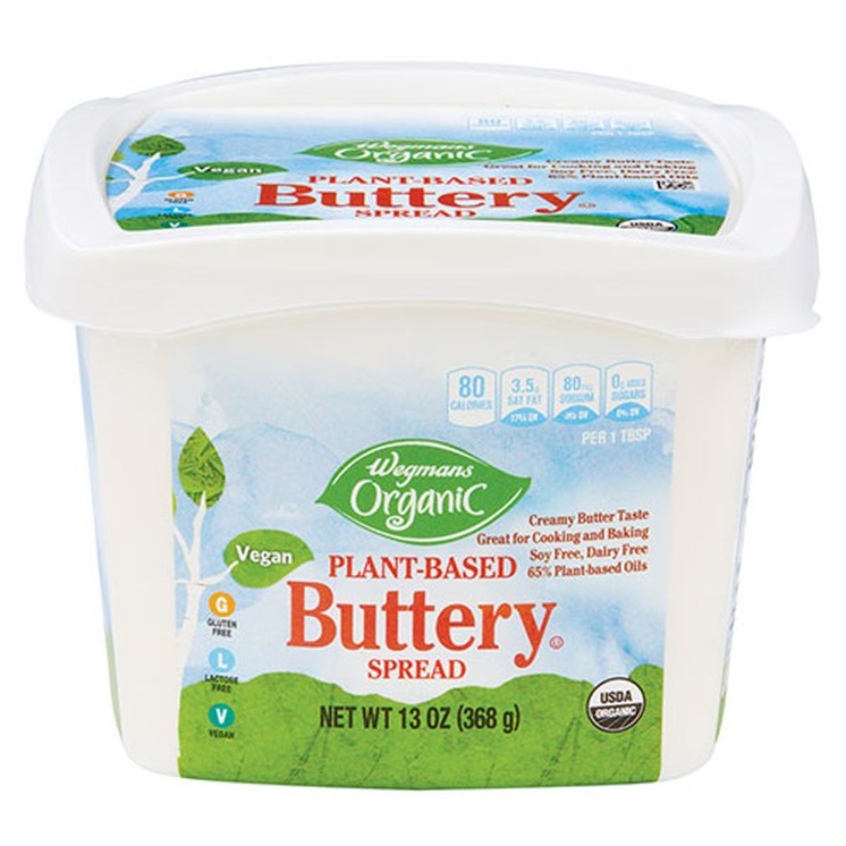 Calories in Wegmans Organic Plant-Based Buttery Spread