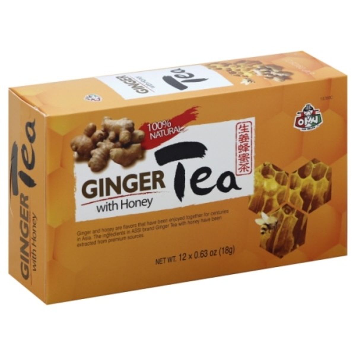 Calories in Assi Ginger Tea, with Honey, Bags