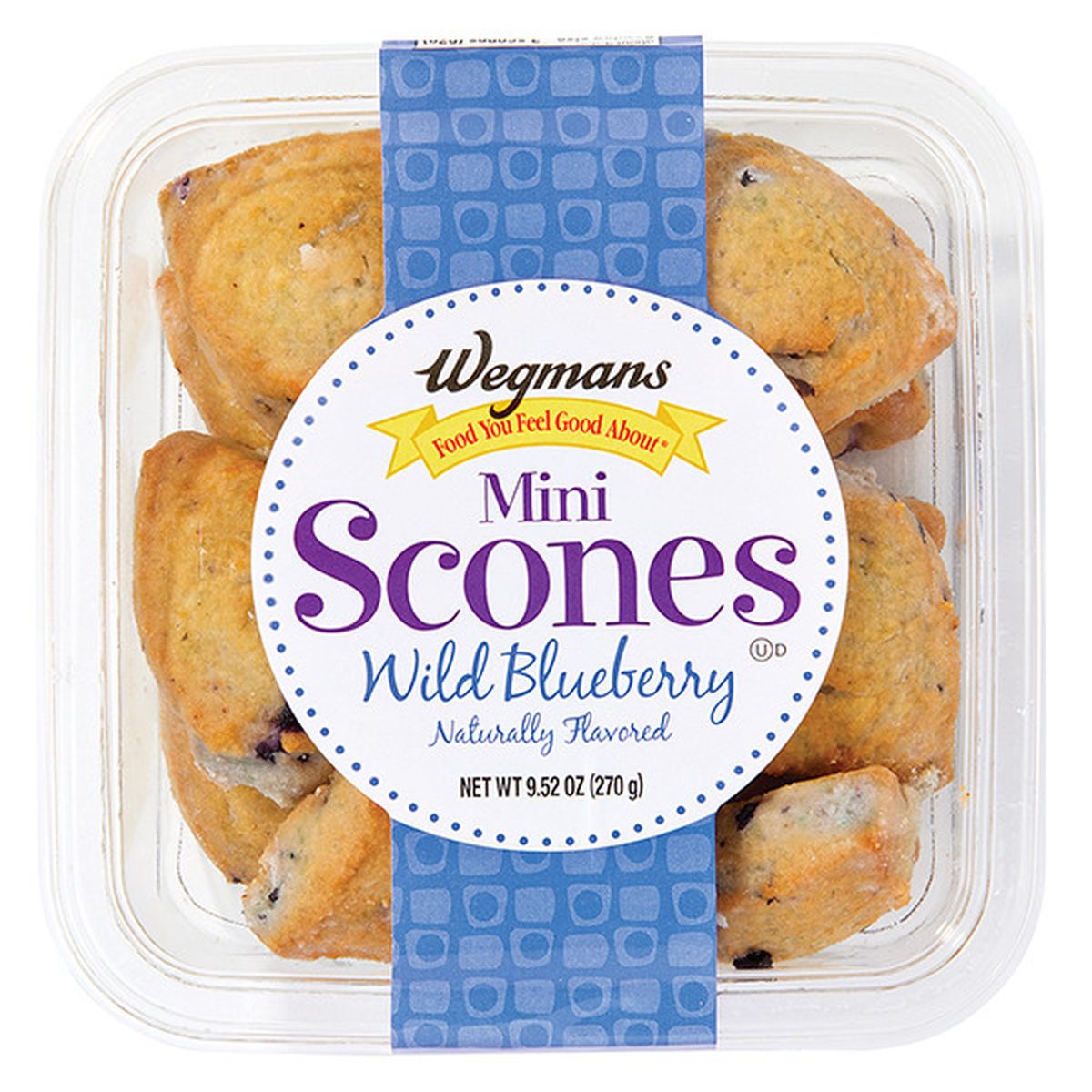 Calories in Wegmans Scones, Mini, Wild Blueberry