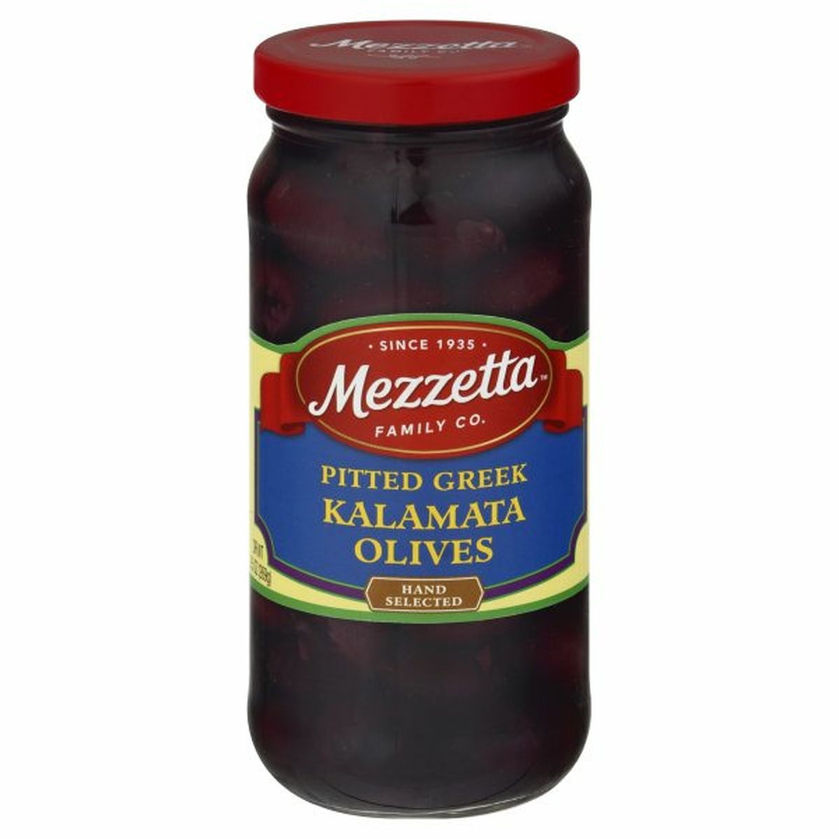 Calories in Mezzetta Olives, Kalamata, Pitted Greek