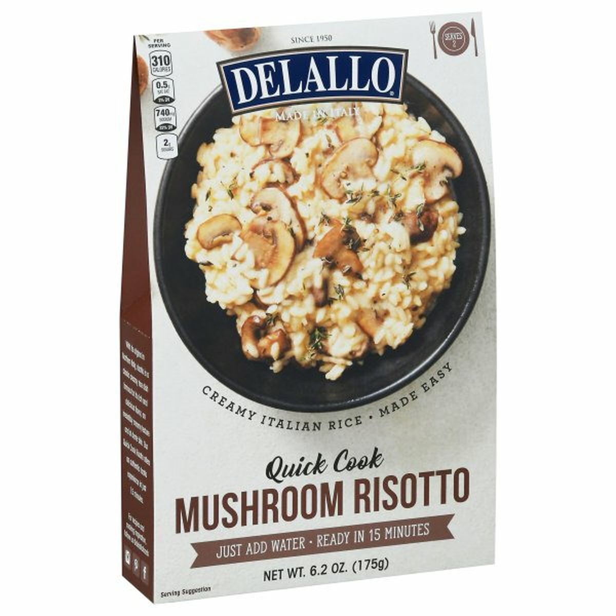 Calories in DeLallo Risotto, Mushroom